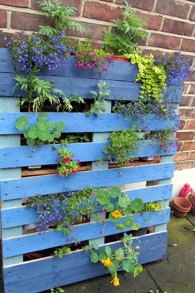 herb garden from pallets